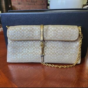 Coach Gold Clutch Bag
